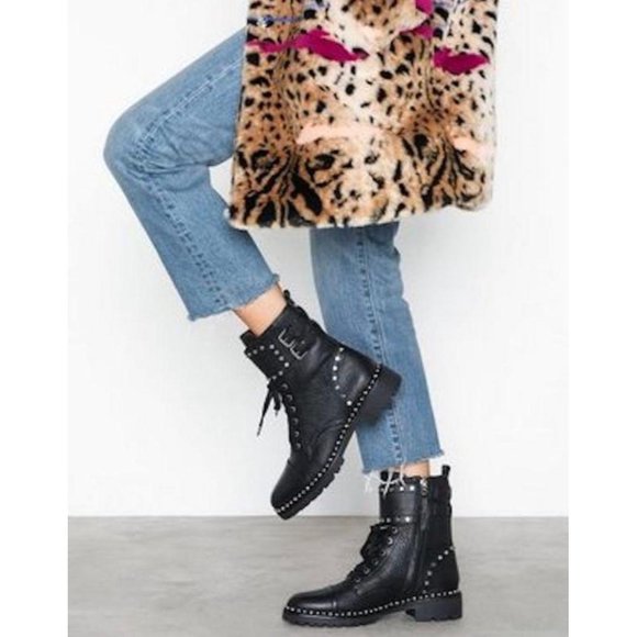 (Sold) Sam Edelman Jennifer Studded Combat Boot - Picture 2 of 13